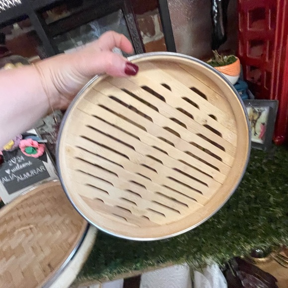 Vonshef Bamboo 2 Tier Steamer With Stainless Steel Rings - Picture 5 of 8